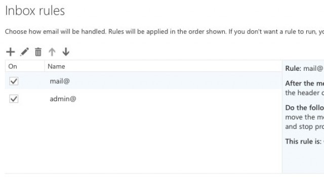 Outlook Webmail Rules with Aliases